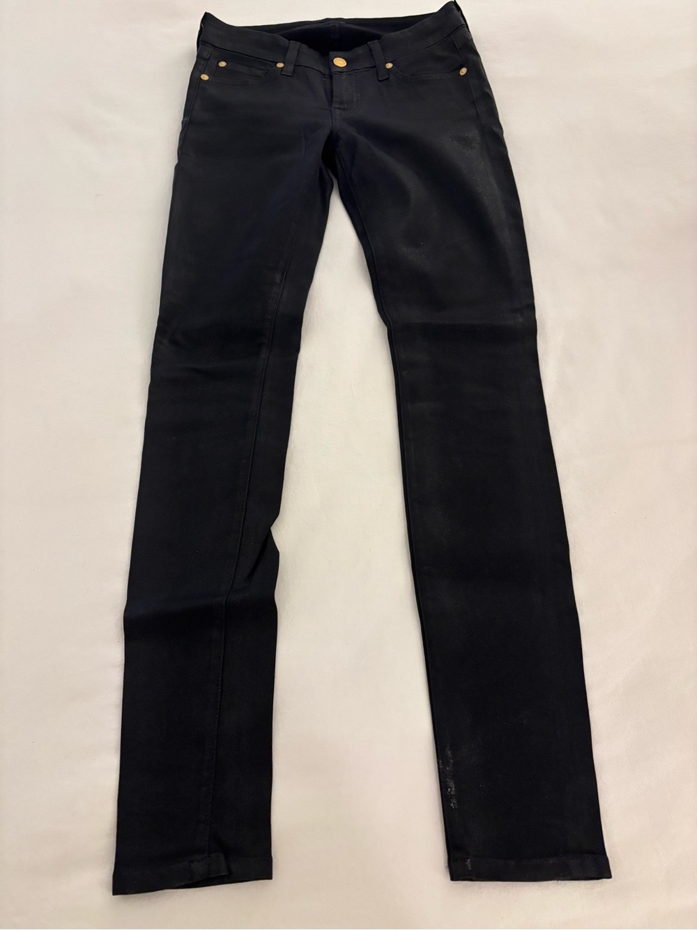 🖤 7 For All Mankind Black Coated Skinny Jeans